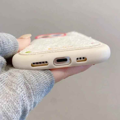 Smile Embroidery Warm Cute Phone Case For iPhone 15/14/13/11/12/Pro Max/15 Plus - Touchy Style