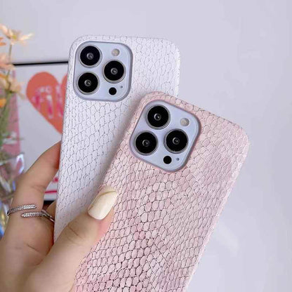 Snake Texture Leather Cute Phone Case for iPhone 7, 8 Plus, X, XS Max, XR, 11, 12, 13, 14, 15 Pro Max - Touchy Style .