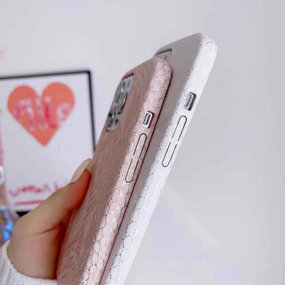 Snake Texture Leather Cute Phone Case for iPhone 7, 8 Plus, X, XS Max, XR, 11, 12, 13, 14, 15 Pro Max - Touchy Style .