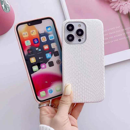 Snake Texture Leather Cute Phone Case for iPhone 7, 8 Plus, X, XS Max, XR, 11, 12, 13, 14, 15 Pro Max - Touchy Style