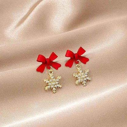 Snowflake Pendant Drop Earrings Charm Jewelry ECJTXY01 Snowflake Pendant - Touchy Style