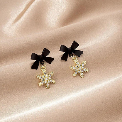 Snowflake Pendant Drop Earrings Charm Jewelry ECJTXY01 Snowflake Pendant - Touchy Style .