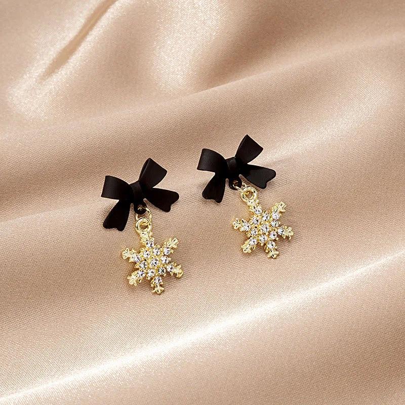 Snowflake Pendant Drop Earrings Charm Jewelry ECJTXY01 Snowflake Pendant - Touchy Style