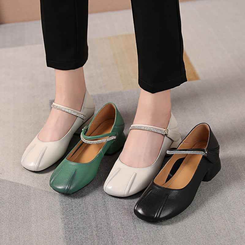 Soft Fashion Leather Heel - Women&