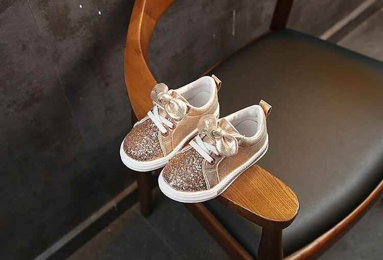 Soft Glitter Toddler Girls Sneakers with Crystal - TH346 Baby Kids Casual Shoes - Touchy Style