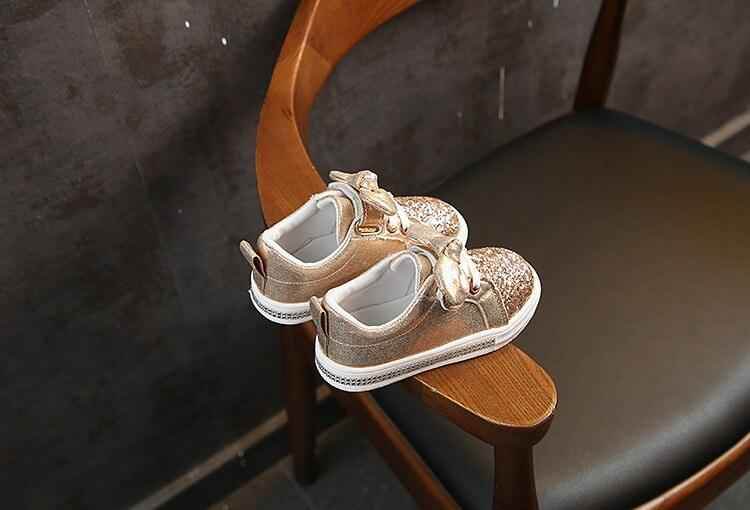 Soft Glitter Toddler Girls Sneakers with Crystal - TH346 Baby Kids Casual Shoes - Touchy Style