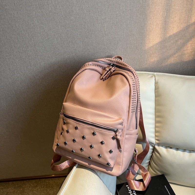 Soft Leather School Bags - Teenager Cool Backpack WV100 - Touchy Style .