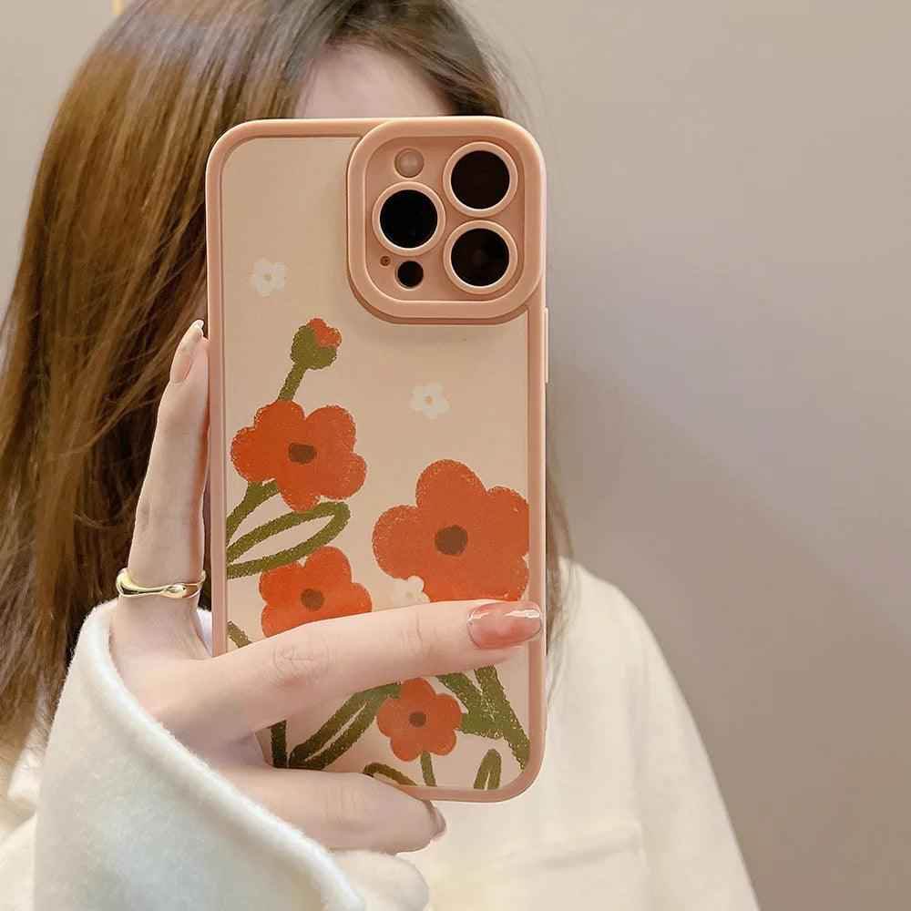 Soft Silicone Pretty Flowers - Cute Phone Cases For iPhone 13 Pro Max, 12, 11, X, XR, XS Max, 8 Plus - Touchy Style