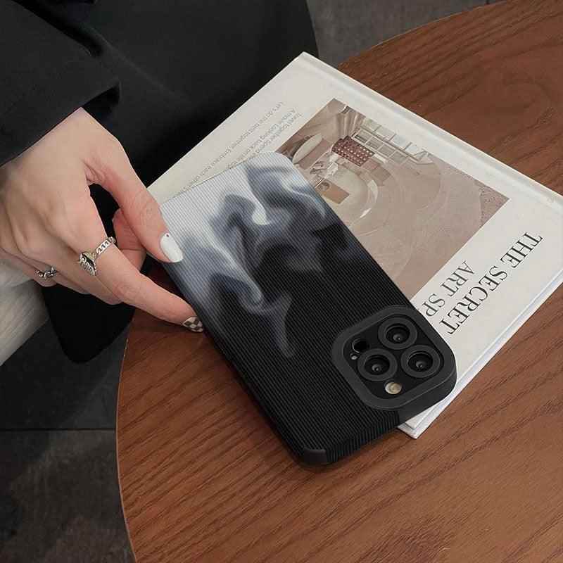 Soft White Fire Cute Phone Case for iPhone 14, 13, 12 Pro Max, Mini, 6, 7, 8 Plus, X, XS Max, XR - Touchy Style .