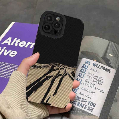 Sophisticated Abstract Illustration: Soft Leather Cute Phone Cases for iPhone 14, 11, 12, 13 Pro, XS Max, Mini, 6, 7, 8 Plus, X, and XR - Touchy Style