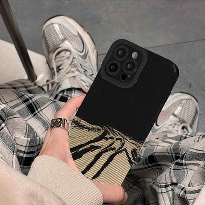 Sophisticated Abstract Illustration: Soft Leather Cute Phone Cases for iPhone 14, 11, 12, 13 Pro, XS Max, Mini, 6, 7, 8 Plus, X, and XR - Touchy Style