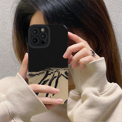 Sophisticated Abstract Illustration: Soft Leather Cute Phone Cases for iPhone 14, 11, 12, 13 Pro, XS Max, Mini, 6, 7, 8 Plus, X, and XR - Touchy Style .
