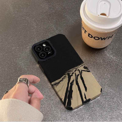 Sophisticated Abstract Illustration: Soft Leather Cute Phone Cases for iPhone 14, 11, 12, 13 Pro, XS Max, Mini, 6, 7, 8 Plus, X, and XR - Touchy Style