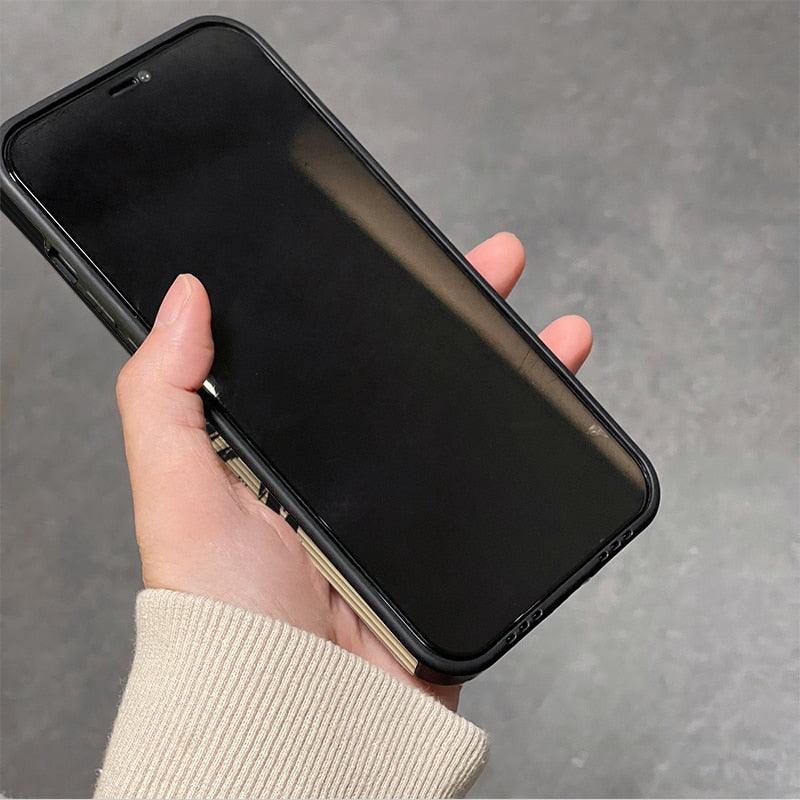 Fashion Square Leather Phone Case For iPhone 13 12 Mini 11 Pro Max XS MAX  XR Luxury Cover For iPhone 6 7 8 Plus SE 2020 Cases
