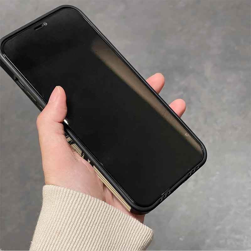 Sophisticated Abstract Illustration: Soft Leather Cute Phone Cases for iPhone 14, 11, 12, 13 Pro, XS Max, Mini, 6, 7, 8 Plus, X, and XR - Touchy Style