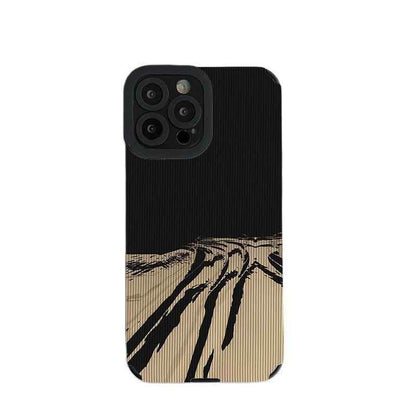 Sophisticated Abstract Illustration: Soft Leather Cute Phone Cases for iPhone 14, 11, 12, 13 Pro, XS Max, Mini, 6, 7, 8 Plus, X, and XR - Touchy Style