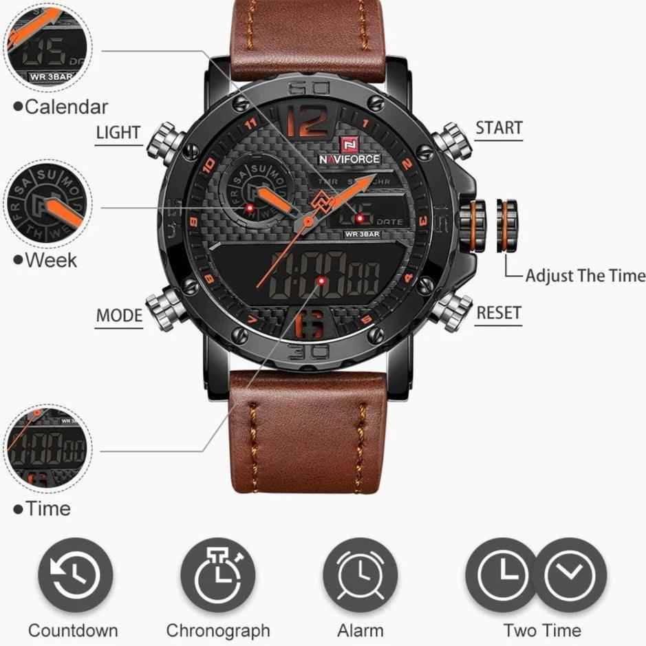 Sports Leather Waterproof Quartz - Simple Watch RX426 - Touchy Style