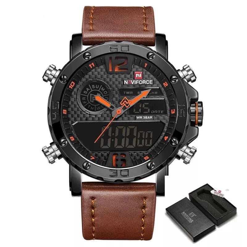 Sports Leather Waterproof Quartz - Simple Watch RX426 - Touchy Style .