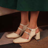 Square Thick High Heel French Sandals - Women's Casual Shoes B-HJS0250 - Touchy Style .