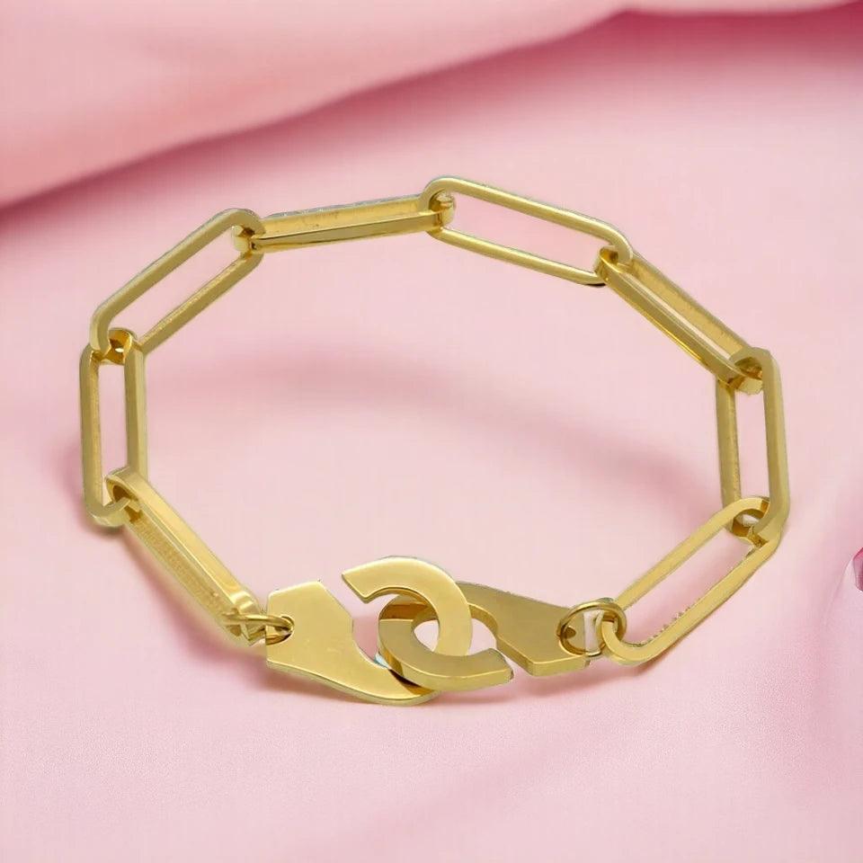 Stainless Steel Accessories Bracelet Charm Jewelry Metal Golden Color BCJ2346 - Touchy Style