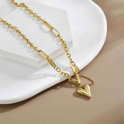 Stainless Steel Bracelets Charm Jewelry XYS1201 Golden Classic Heart Pendant - Touchy Style