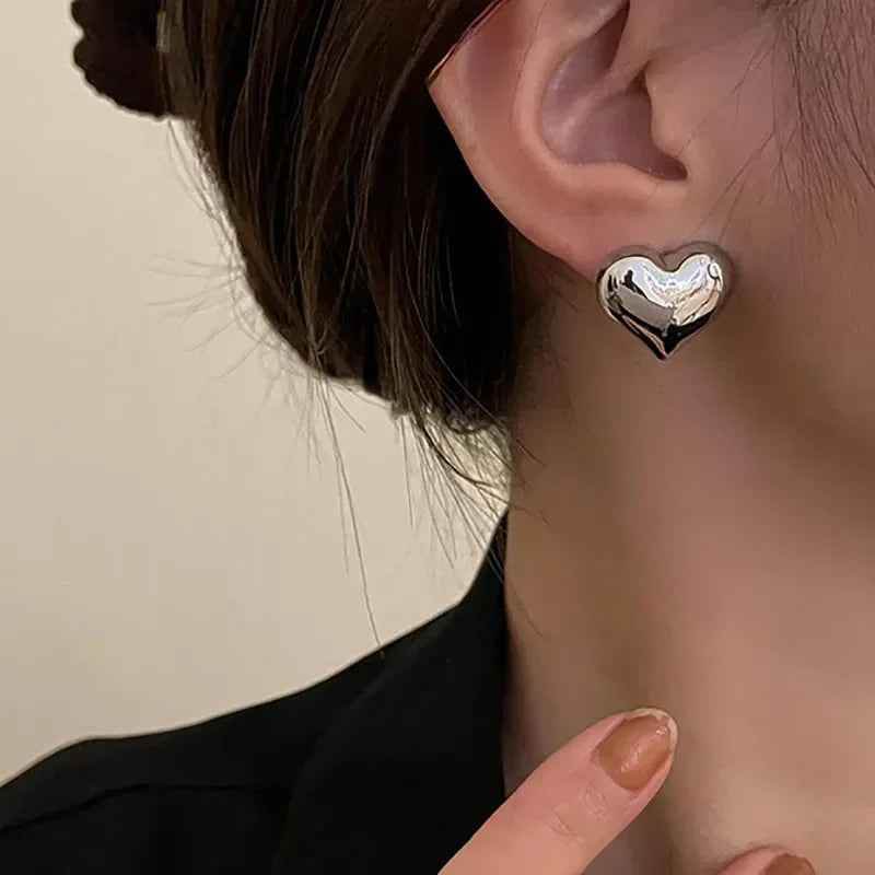 Stud Earrings Charm Jewelry - Asymmetric Heart Fashion - A6610 - Touchy Style