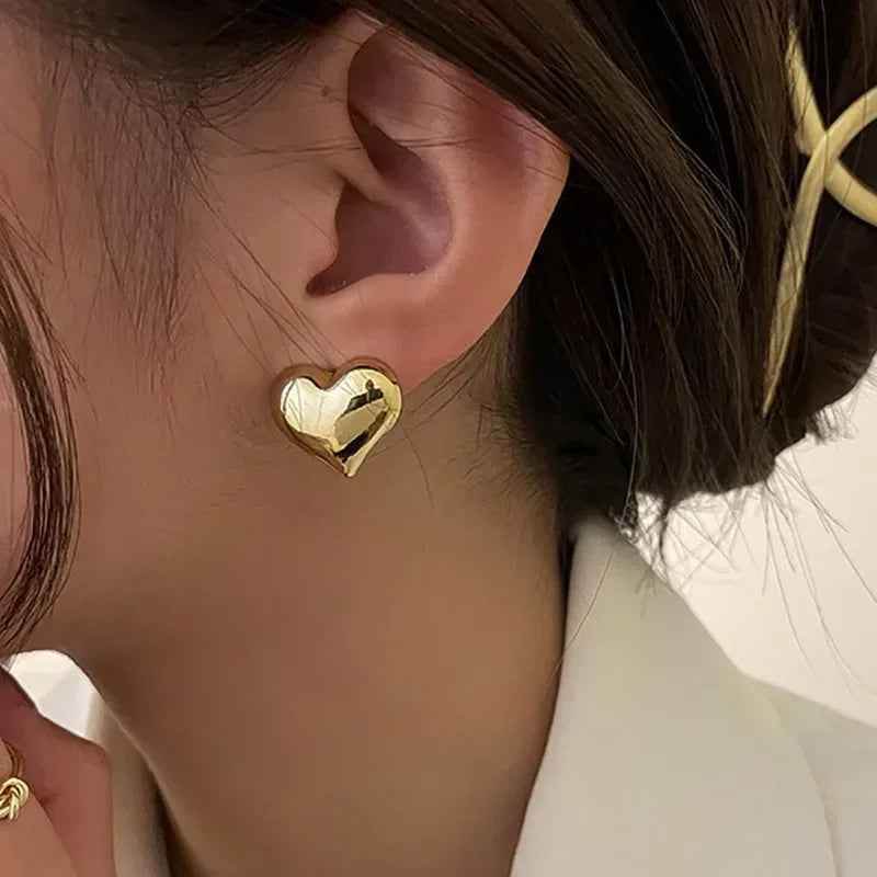 Stud Earrings Charm Jewelry - Asymmetric Heart Fashion - A6610 - Touchy Style