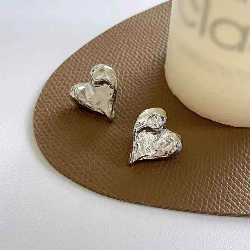 Stud Earrings Charm Jewelry - Asymmetric Heart Fashion - A6610 - Touchy Style