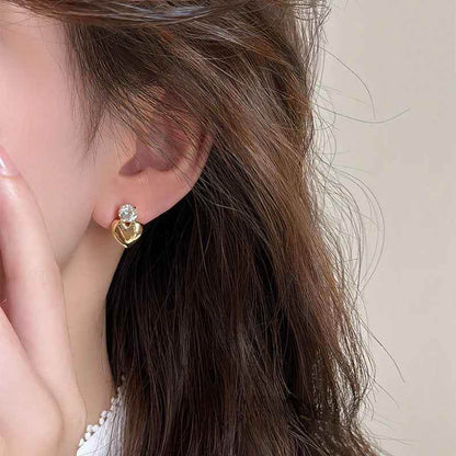 Stud Earrings Charm Jewelry - Asymmetric Heart Fashion - A6610 - Touchy Style
