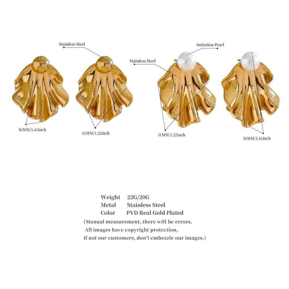 Stud Earrings Charm Jewelry - Geometric Popular Stainless Steel - TSJ47 - Touchy Style