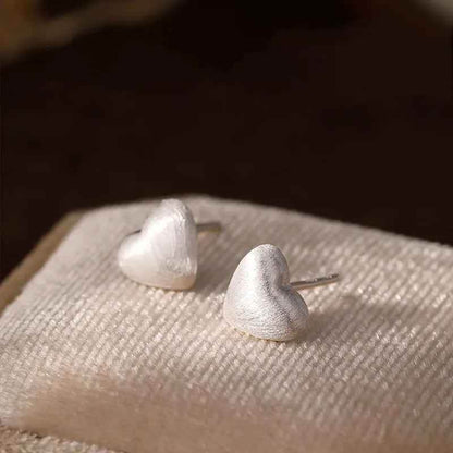 Stud Earrings Charm Jewelry - Tiny Small Heart - TSJ137 - Touchy Style