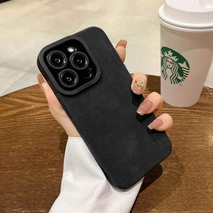 Stylish and Protective: Retro Matte Leather Phone Case for iPhone 15, 14 Pro Max, 13, 12, 11, X, XR, XS, 7, 8 Plus, and SE - Touchy Style