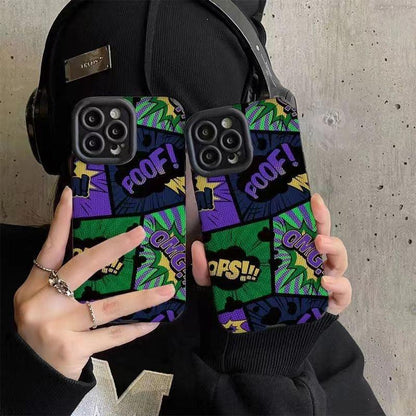 Stylish Dark Graffiti Letter Phone Case for iPhone 14, 13, 12, 11 Pro, XS Max, XR, X, 8 Plus, 7, 6, and Mini – Cute Cover Option - Touchy Style .