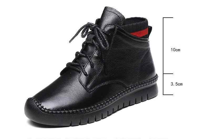 Stylish Leather Ankle Boots Sneakers - LZ256 Women&