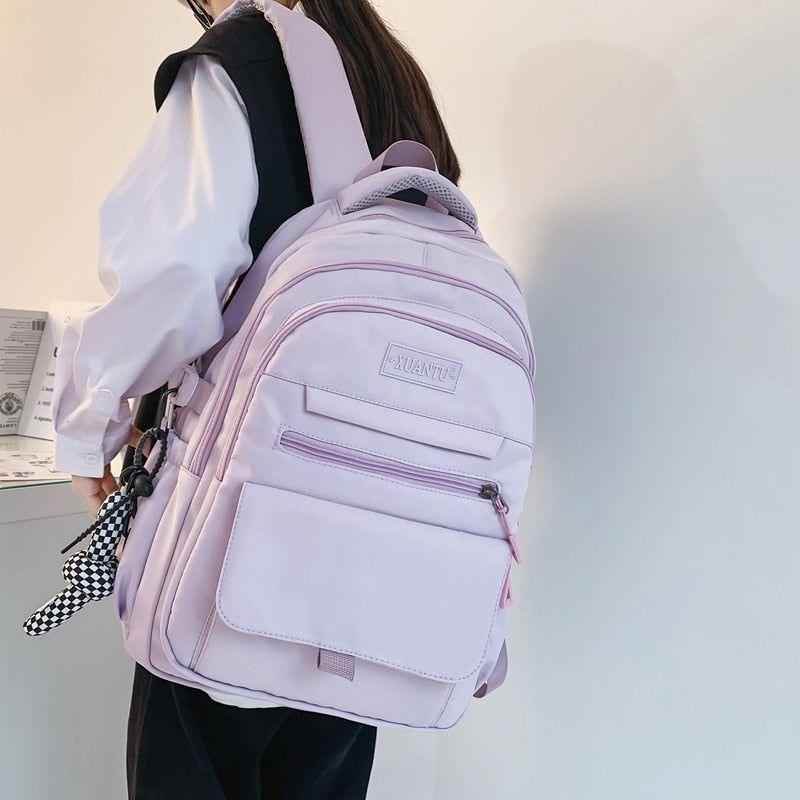 Stylish Nylon School Bag - College Cool Backpack WV120 - Touchy Style .