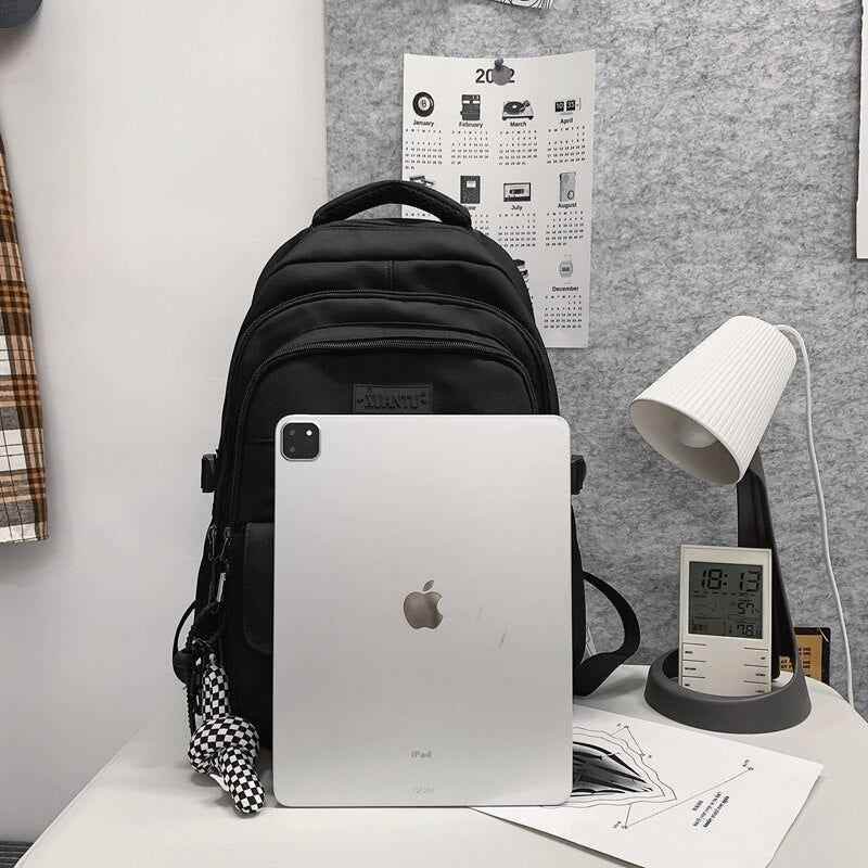 Stylish Nylon School Bag - College Cool Backpack WV120 - Touchy Style