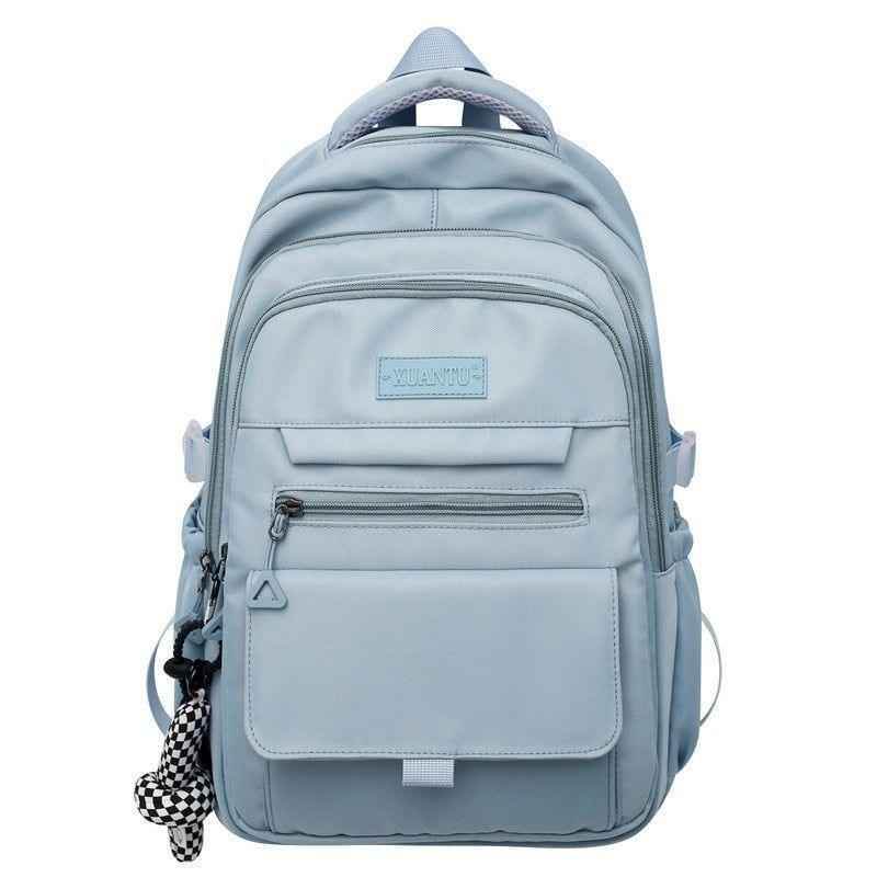 Multifunction Denim Cool Backpack EN257 - Korean Style Blue School Bag