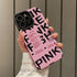 Stylish Pink Letter Pattern Cute Phone Case For iPhone 14, 13, 12 Pro, 11, XS Max, 7, 8 Plus, X, XR, SE - Touchy Style .