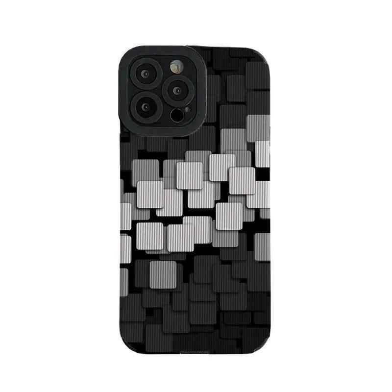 Stylish Square Leather Cute Phone Case for iPhone 7/8 Plus, X, XS Max, XR, 11, 12, 13, 14 Pro Max - Touchy Style