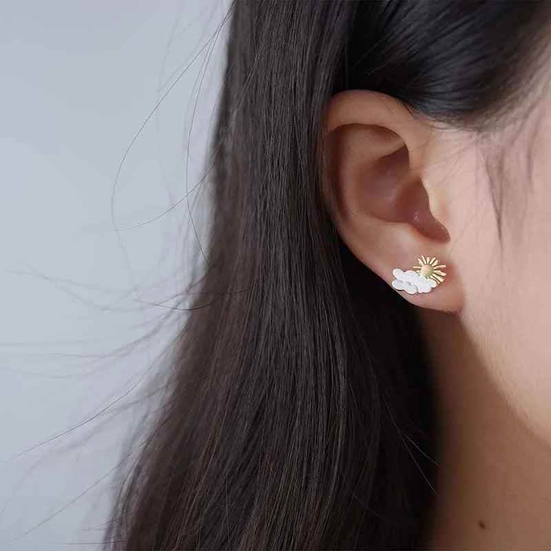 Sunrise Moment With Bird - LFJA0126 Earring Charm Jewelry - 925 Sterling Silver - Touchy Style