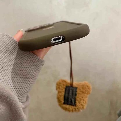 Sweet Cute Phone Cases with Bear Pendant for iPhone 11, 12, 13, 14, 15 Pro Max - Touchy Style