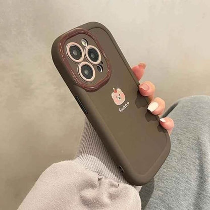 Sweet Cute Phone Cases with Bear Pendant for iPhone 11, 12, 13, 14, 15 Pro Max - Touchy Style
