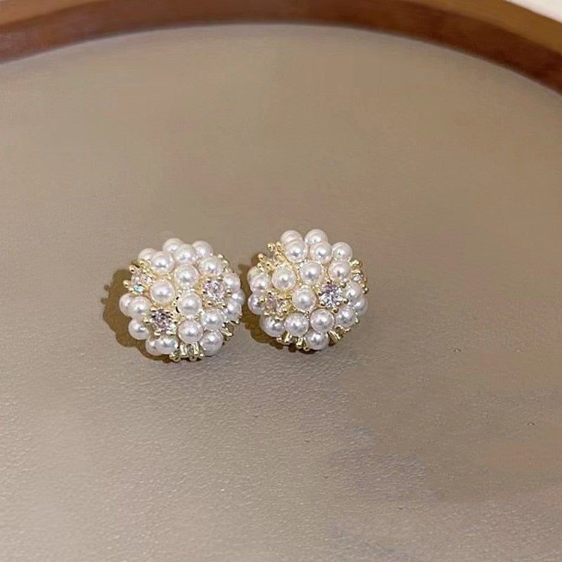 Sweet Fine Pearl Stud Earrings Charm Jewelry EM339 - Touchy Style .