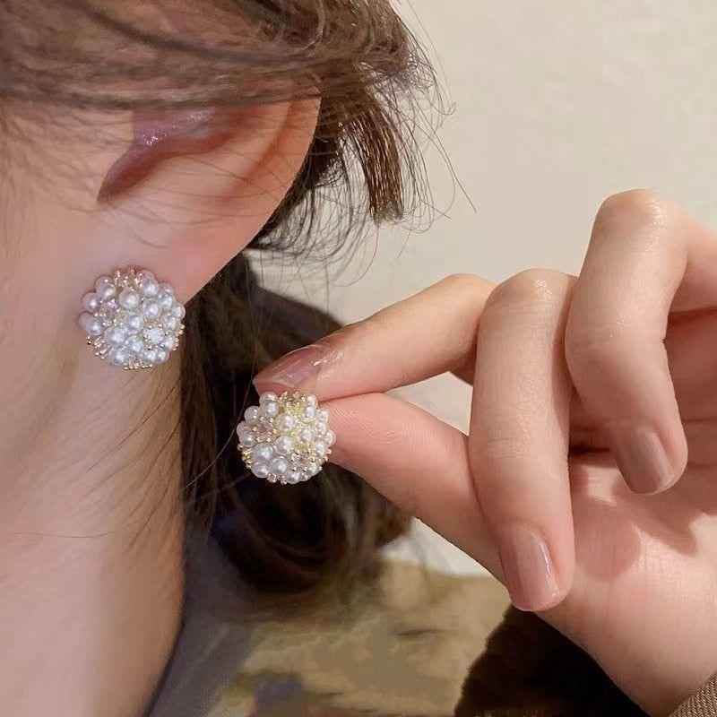 Sweet Fine Pearl Stud Earrings Charm Jewelry EM339 - Touchy Style