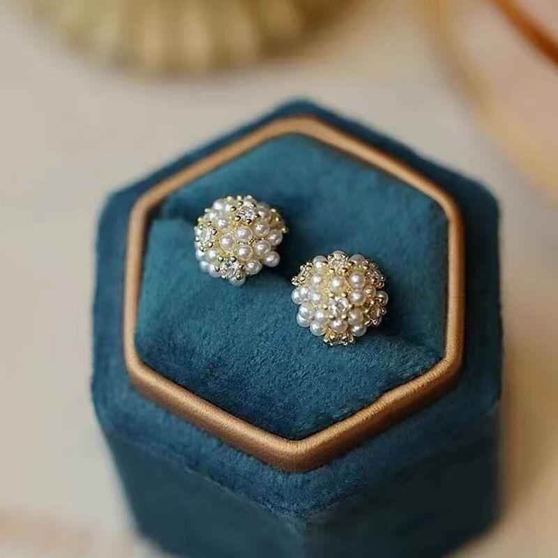 Sweet Fine Pearl Stud Earrings Charm Jewelry EM339 - Touchy Style