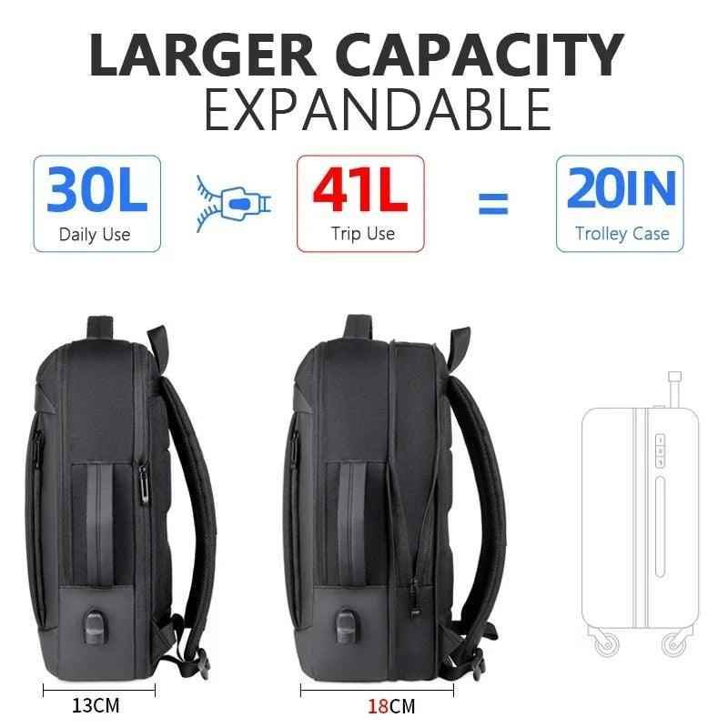 SZ99 Cool Backpack - Expandable Multifunction Business Bag - Touchy Style