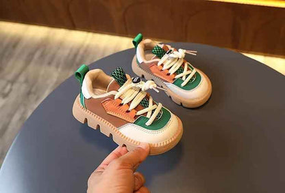 T2274 Toddler Casual Shoes - Leather Boys Girls Sneakers - Touchy Style