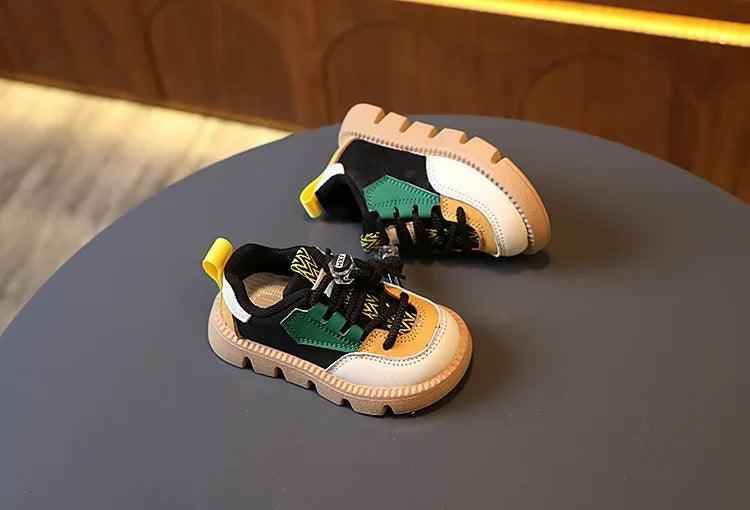 T2274 Toddler Casual Shoes - Leather Boys Girls Sneakers - Touchy Style .