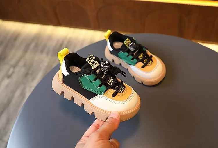 T2274 Toddler Casual Shoes - Leather Boys Girls Sneakers - Touchy Style