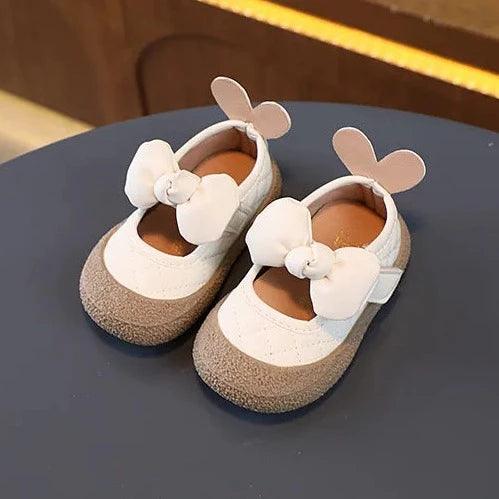 TF404 Toddler Girl Casual Shoes with Rabbit Ears: Soft Bottom, Flat - Touchy Style .